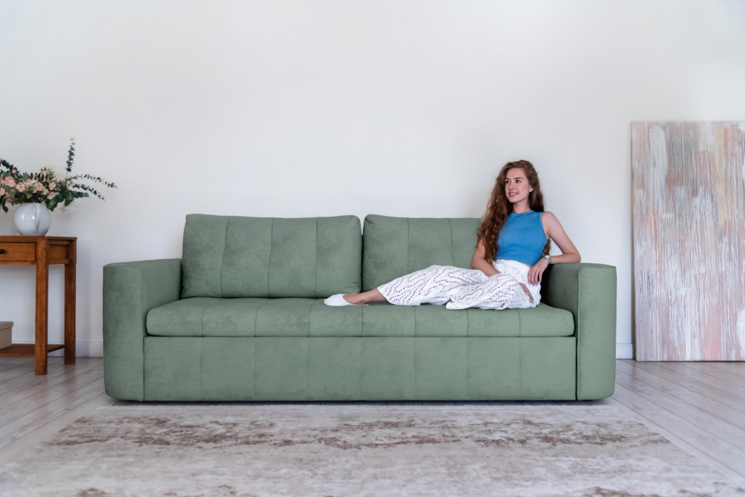 Диваны кровати со спальным местом, Прямой диван Boston, велюр