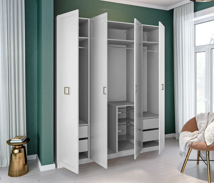 Ассоль белая, Комплект дверей Ассоль СБ-3438 МДФ Белый