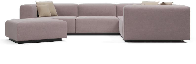 Диван угловой модульный нераскладной Наполи 3, велюр