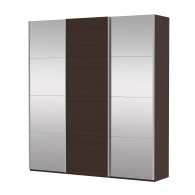 Шкафы-купе 3-х дверные, Шкаф Прайм трио 1ДСП+2 зеркало 2300х1800х570