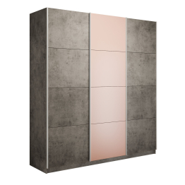 Шкаф-купе Прайм Широкий 3-х дверный ДСП/Стекла пудра/Доводчики 240х57х230