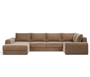 Угловой диван Модерно П-образный, велюр