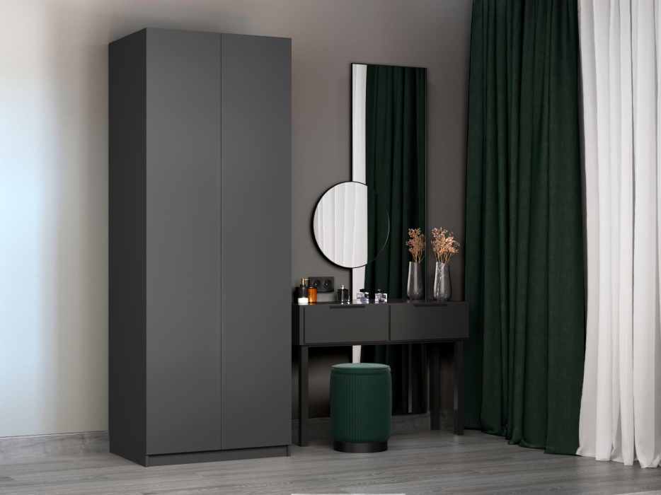 Шкафы распашные, Шкаф складной Е1 Локер ("Гармошка" с системой Push to Move/Правый)81х52.5х220 см