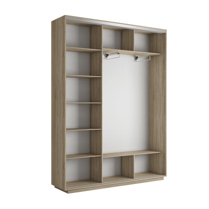 Шкафы-купе 3-х дверные, Шкаф-купе Экспресс 3-х дверный Фотопечать Ленты Стекла 210х45х220