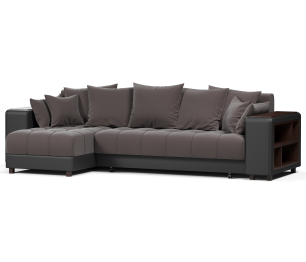 Диван-кровать угловой  Дубай еврокнижка,велюр+экокожа