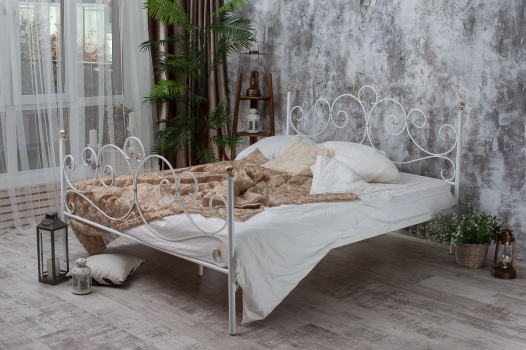 Кованые кровати, Кованая кровать Флоренция 1.8 с двумя спинками