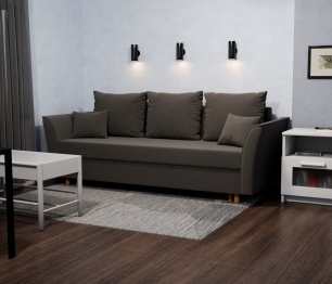 Прямой диван Мелодия,НПБ,еврокнижка,велюр