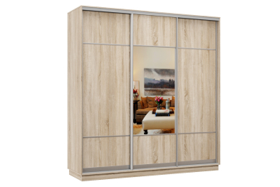 Шкаф-купе Премьер Лайт 21 (08;05;08) трехдверный