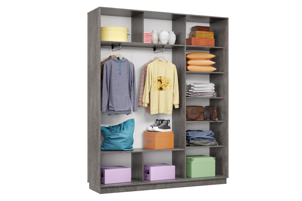 Шкафы-купе 3-х дверные, Шкаф-купе Премьер 23 (01РЧ;01РЧ;01РЧ) фасады ромб чёрный/трёхдверный/Профиль чёрный муар