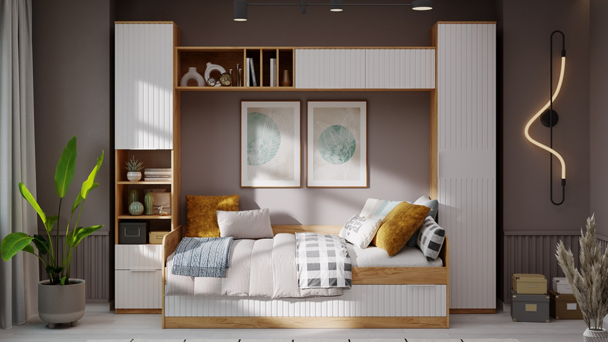 Хилтон, дуб крафт золотой, белый матовый